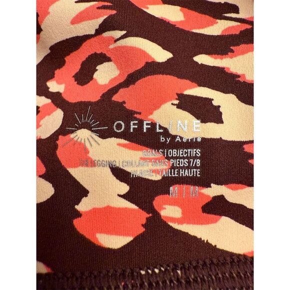 NWT Offline by Aerie Women's Goals High-Waisted 7/8 Leggings Size M Leopard - Picture 10 of 12